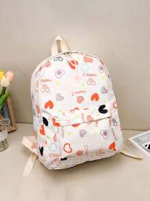 Stylish Student Girl Floral Print Backpack, Summer - Multicolor - View 1