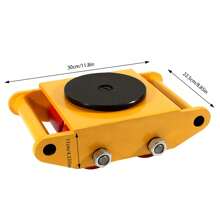 HaroldDol 6T Heavy Duty Maschine Dolly Skate, 360° Drehung Schwerlast Schwerlastrollen Transportfahrwerk Panzerrollen Fahrwerk Rollen Transportrolle Maschine Transporthilfe mit rutschfestem Gürtel - 22,5 cm x 30 cm - Übersicht 3