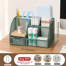 1pc Desktop Stationery Storage Rack, Multifunctional Office Supplies Storage Box, Simple Creative Stationery And Office Supplies Storage Rack For School, Office, Dormitory, Multi-Compartment Storage Box, Cosmetic Storage Box, Back To School Gift - Multicolor - View 16