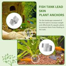 鱼缸用水族箱植物配重 - 水族箱植物锚定活植物固定环底座，加重块用于将水生活植物固定在水下 - 彩色 - 查看 4