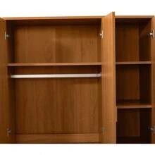 Panana 3 Door Wardrobe With Hanging Rail, 6 Shelves Storage Cupboard Closet, Triple Wardrobe For Bedroom Furniture (Brown) - Brown - View 8