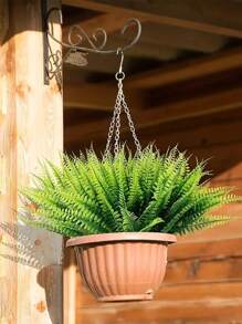 2pcs Artificial Simulated Plant Grass Decorations. These Are UV-Resistant Garden Decorations That Can Be Used To Adorn Rooms, Bedrooms, And Walls. Made Of Plastic, These Fake Green Plants Are Suitable For Home Decor And Bathroom Decoration. Artificial Fern-Like Plants, Wall Plants, And Fake Ivy Green Flowers Are Perfect For Decorating Home Gardens,Garden Decor,Outdoor Plant,Gardening,Fake Flowers