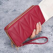 Monedero Largo de Gran Capacidad para Mujeres Bolsa de Teléfono de Mano - Azul - Ver 7