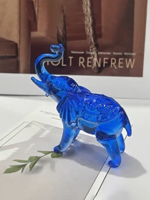 Creative Minimalist Crystal Animal Handcraft Decoration, Elephant Crystal Ornament For Wealth, Home Decor, Desk, Living Room, Hotel, Party, Back To School, Graduation, Birthday Gift