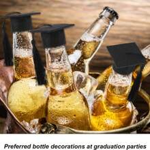 10pcs Mini Graduation Caps, Photography Props For Graduation, 2025 Mini Graduation Cap Decorations, Tassel Decor Paper Cupcake Toppers, Not Edible, Party Decoration Hats, Graduation Party Cake Decorations, Mini Graduation Caps With Tassels Are More Suitable For Graduation Party Gifts. - Multicolor - View 4