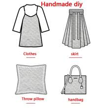 1 件手工提花编织丝缎面料，尼日利亚非洲服装面料，丹麦提花布，用于缝制服装、窗帘、宴会礼服、家居装饰，36/108/180 英寸长，29.5 英寸宽，150gsm - 綠色 - 查看 5