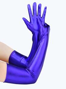 D EXCEED 1 Pair Women's Long Paint Gloves Opera Party Glove Costume Stretchy Adult Size Elbow Length Halloween Costume Cosplay Festival Decoration Gift Tea Party Prom Celebration - Multicolor - View 14