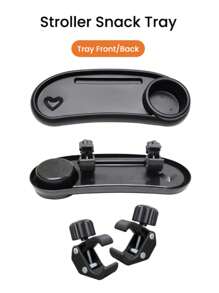 Multifunctional Children's Stroller Snack Tray, Compatible With 98% Of Handlebar Types On The Market - Black - View 8