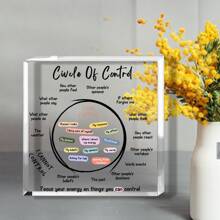 平静角落亚克力桌牌 - 送给女性、辅导员和心理学学生的完美心理健康礼物 - 非常适合治疗办公室、教室装饰、圣诞节 - transparent - 查看 7