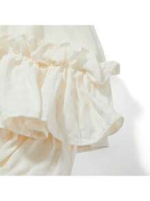 Women's Cute Bloomers Shorts Lace Trim Layered Ruffle Bowknot Elastic Waist Short Pants Summer Casual Shorts