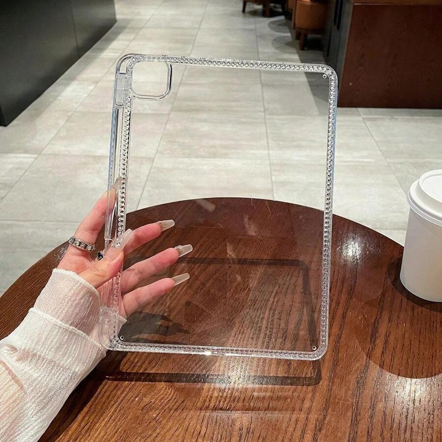 透明保护壳适用于 iPad 11 A16 2025 iPadPro 11 12.9 英寸 2024 10.5 9.7 第 9 代带笔架保护套适用于 iPad Mini 7 6 Air 6 5 4 3 2 1 10th 8 7 5 亚克力平板电脑保护壳 - YKL 透明 - 查看 1