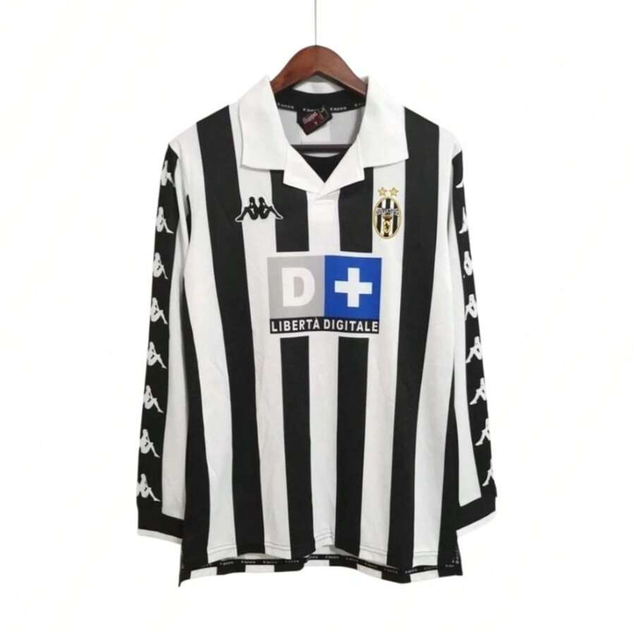 JERSEY JUVE RETRO ZIDANE MANGA LARGA - Blanco y Negro - Ver 1