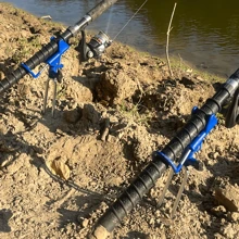 1pc 360° Adjustable Fishing Rod Holder - Heavy-Duty Rust-Proof Steel, Folding & Portable Stand - For Bank Fishing, Catfishing, Shoreline, Beach Fishing Gear - Fishing Rod Holder - Fishing Pole Stand - Bank Fishing Gear - Catfishing Equipment - Portable Fishing Accessories - Multicolor - View 9