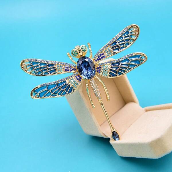Elegant Luxury Bee Brooch, Zinc Alloy Rhinediamonds, Stylish Crystal Insect Lapel Pin, Suitable For Women's Coats And Suits, Versatile Accessories For Everyday And Party Occasions, Valentine's Day Gifts, Everyday Wear Brooch | Elegant Bee Design | Zinc Alloy Brooch