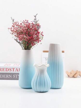 1 pièce Vase en céramique bleu, vase à fleurs en céramique de style moderne pour décoration de table, étagère, maison, centres de table, mariage, fête. Vase décoratif artificiel pour la rentrée scolaire, fournitures scolaires, vase à fleurs, vase en verre