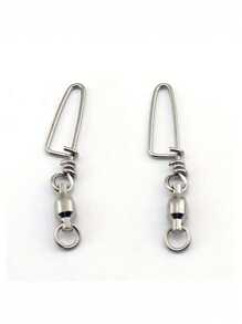 Goture 20pcs Stainless Steel Fishing Ball Bearing Swivel With Coastlock Snap - Light Grey - View 5