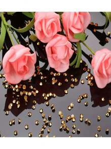 10.000 stuks gouden acryl diamanten confetti, sprankelende diamanten confetti voor feestdecoratie, bruiloften, verjaardagen, afstuderen, lente- en zomerdecoratie voor op tafel, decoratie voor bruiloften, tafeldecoratie, doe-het-zelf accessoires, vaasvuller, foto-rekwisieten, aquariumvuller