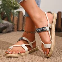 Women's Fashion Beach Slippers, Comfortable Casual Flat Sandals, Suitable For Outdoor Holiday, Versatile Anklet Flip Flops, Ideal For Daily Wear And Walking, Perfect For Summer Travel And Leisure