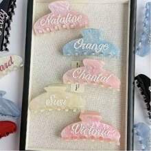 Customized Handmade Diamond-Studded Double-Sided Letter Acetate Hair Claw Clip, Personalized Name Anniversary High-Grade Crystal Hair Claw Wedding Gift,Durable,Colorful,Cute,Adorable,Funny,Kawaii,Y2K,Stylish,Unisex,Casual,Custom,Personalized,Unique,Customized,Ideal Gifts For Him,Ideal Gifts For Her,Her,Boyfriend,Girlfriend,Family,Friends,Children,For Anniversaries,For Valentine's Day,For Mother's Day,For Birthdays,For Children's Day,For Father's Day,For Graduation,For Weddings,For Housewarming