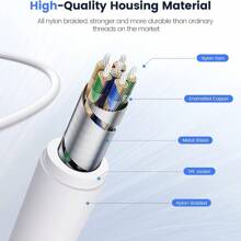 1 个 Lightning 转 3.5 毫米耳机音频转换器适配器兼容 14/13/12/11/XS/XR/X/8/7 和所有 Lightning 设备，适用于车载耳机延长线 Nan MFi 认证 - 白色 - 查看 3