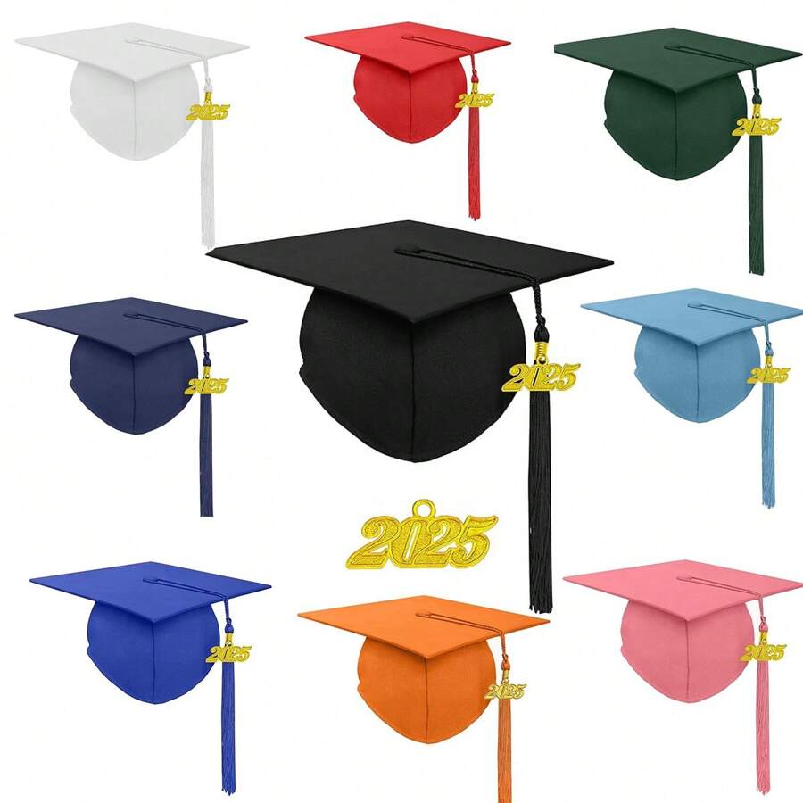 2025 Hat Headwear Academy Commemorative Hat Charm Decoration DIY Tassel Graduation Dress Ceremony Hat Graduation Ceremony Graduation Band Year Card Adjustable - Multicolor - View 1