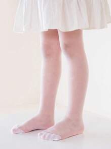 3 Stücke Baby Mädchen einfache weiße Anti-Moskito, dünne, atmungsaktive, antistatische, weiche und bequeme Strumpfhosen zum täglichen Tragen