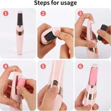 电动磨脚器和去茧器套装，用于去除死皮、老茧和脚部干裂——母亲节礼物、情人节礼物、男友礼物、女友礼物，可爱的粉色电动磨脚器，适合圣帕特里克节 - 黑色 - 查看 8