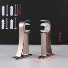 1 Paar Gardinenstangen-Seitenhalterung, schweres Aluminiumlegierung Zubehör, erfordert Montage mit Bohren