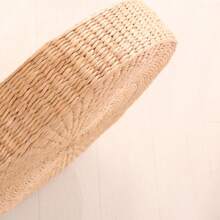 New Tatami Cushion Breathable Widely Applied Comfortable Round Straw Weave Handmade Pillow For Floor - Màu Khaki - Xem 10