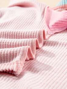 Acelitt Camiseta de manga corta casual de verano para mujer con cuello redondo, bloque de color, textura de rayas y patchwork multicolor