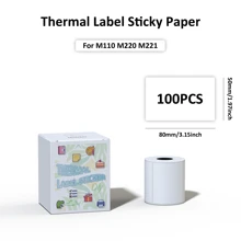 Etiquetas Térmicas Impressora M110 - Papel Adesivo Multiuso, Resistente, À prova d'água, Rolos de Autocolantes para Envios, Inventário, Preços no Varejo, Marcas de Pequenas Empresas, Acabamento Fosco/Brilhante