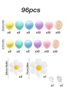 Gänseblümchen Ballons - 96/161 Stücke pastell Regenbogen Ballon Bogen Girlande Set - perfekt für Geburtstage, Baby-Partys, Hochzeiten und Dekorationen!