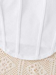 2件套女童休闲百搭圆领背心和复古破洞牛仔短裤套装 - 彩色 - 查看 7