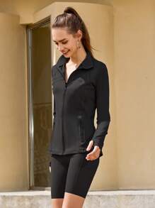 Yoga Pants, Nude Yoga Suit, Jacket, Five-Point Pants, Peach Buttocks, Fitness Slim And Slim - Black - View 4