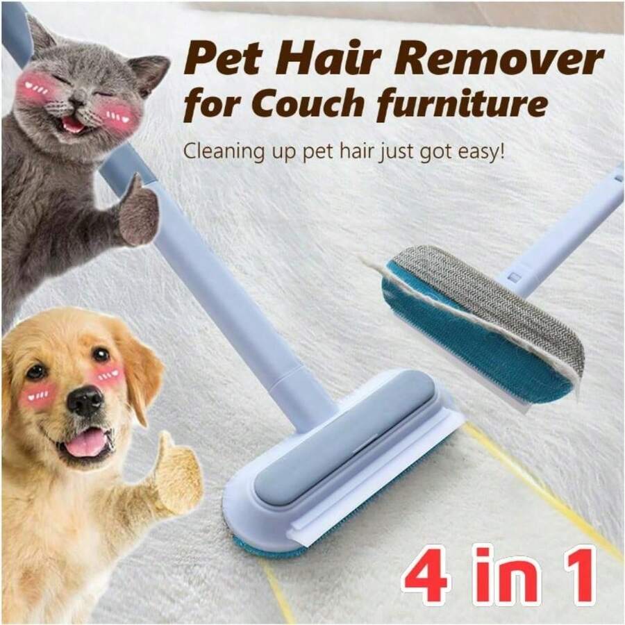 ZCJGOO Pet Hair Removal Tool,Cat/Dog Hair Remover With Extra Long Handle,Cat Lint Squeegee For Furniture,Carpet,Clothes, Bedding,Car,Window 24809 - 2-pcs - View 1