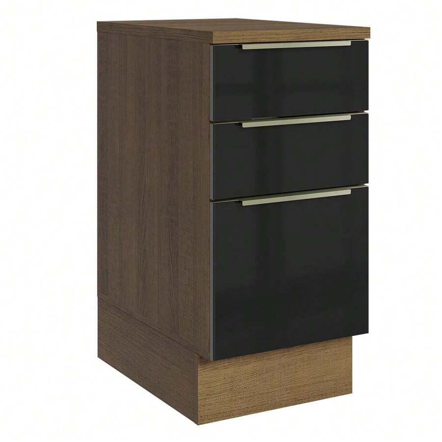 Madesa Lux 40cm Kitchen Base Cabinet With Countertop - 咖啡棕 - 查看 1