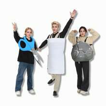 3pcs/Set Cartoon Print Fun Adult Unisex Costume Accessories, Suitable For Social Activities, Team Building, Games, Rock Paper Scissors Outfit, Multifunctional Costume For Parties, Gatherings, Banquets, Games