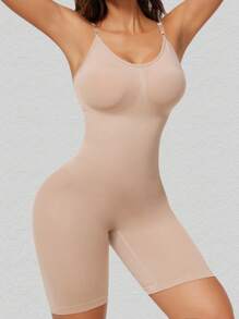 Kvinnor Shapewear One-Piece Jumpsuit, hög elasticitet midjeträning Butt Lifter - Aprikos - Visa 7