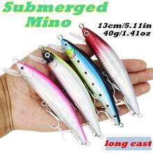 1pc 13cm/40g 欧美热销远投小鱼饵，下沉远投人工鱼饵，仿生鱼饵，适用于淡水和咸水，小鱼饵