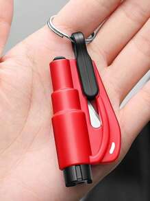 2-In-1 Emergency Seatbelt Cutter With Car Keychain, Hammer, Mini Fire Hammer, Escape Tool For Car Emergency, Window Breaker,Portable Rescue Tool Keyring,Emergency Hammer,Car Emergency Escape Device Window Breaker,Life-Saving Multifunctional Emergency Window Glass Breaker Tool - Easily Break Glass And Cut Seat Belts In Emergencies