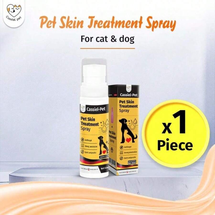 YISHEN Cassiel Pet-Pet Skin Sprays For Dogs & Cats - Nature Soothing Spray For Clean And Soft Skin, Reduces Itchy Scratching 324809 - 1 Bottle - View 1