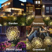 NetHong 2 X Solar Firework Light 120 LED Sparkle Pathway Lawn Decor Outdoor Garden