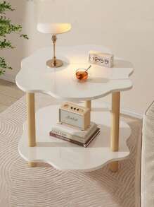 1pc Minimalist Side Table, Small Apartment Living Room Sofa End Table, Movable Bedroom Nightstand With 2 Tiers - Multicolor - View 3