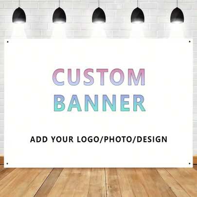 1pc Customizable Blank Banner Backdrop, Versatile For Various Occasions And Holidays, Multipurpose Decoration, Available In Multiple Sizes,Graphic Print,Home & Living, Christmas Home Atmosphere, Autumn Home Refresh, Xmas Decoration