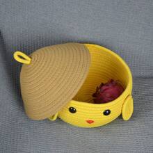 Sanrio 1 pezzo Scatola di immagazzinaggio per cani budino, cesto di immagazzinaggio da scrivania per snack, oggetti vari, cosmetici, con coperchio, cestino decorativo per la casa