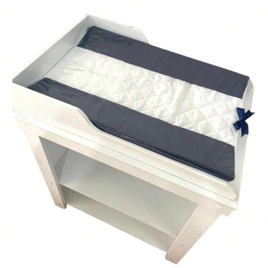 Anatomical Baby Changing Table Dresser Plastic Cover Luxury P - Xanh và trắng - Xem 1