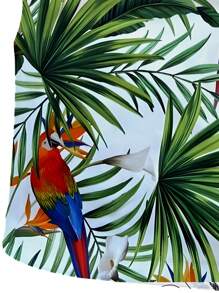 Spring And Summer Men's Short Sleeved Lapel Hawaiian Beach Style Polo Shirt Men's Casual Sports Elastic Comfortable Top