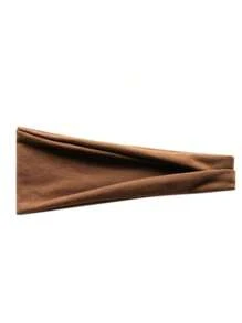 1pc Solid Color Sports Yoga Headband, Moisture-Wicking Elastic Hair Band For Running Fitness, Unisex, Hairband