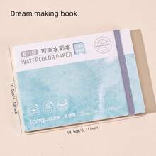 Cuaderno de acuarela desgarrable, 20 hojas de papel grueso de acuarela de 300 g, grano medio, cuaderno de dibujo portátil para viaje, para grafiti, pintura, regreso a la escuela, día de la madre, regalo para mamá