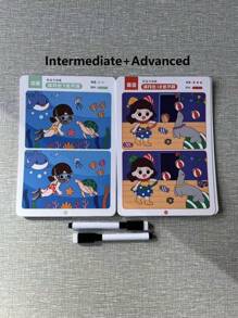 Interactieve "Zoek de verschillen" schildertraining - Educatieve aandachtstraining, inclusief uitwisbare kaarten - vakantiecadeau, schilderbenodigdheden, educatief plezier voor kinderen Zoek de verschillen Gerichte denktrainingskaarten, Intellectuele tafelspelkaarten, Moeilijkheidsgraad verhogen, Observatievermogen verbeteren, Vroege educatieve verlichting Zoek de verschillen Gerichte trainingskaarten, Gerichte denk- en logicatraining, Herbruikbaar papierontwerp